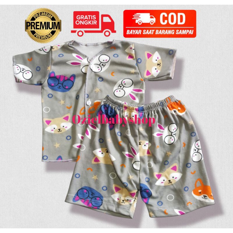 PROMO !! Stelan pendek bayi full printing SNI