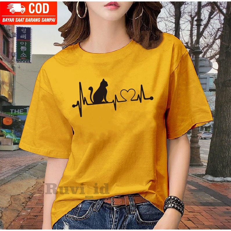 Ruvi_id-KAOS DISTRO / BELI 3 GRATIS HEADSET EXTRA BASS / KAOS GETARAN KUCING / KAOS WANITA / KAOS PRIA / KOREAN STYLE / BLUS / T-SHIRT / BAJU TRENDY / KAOS OBLONG / KAOS TERLARIS / BAHAN TEBAL / IMPORT / KAOS OVERSIZE / ATASAN KEKINIAN / KAOS MURAH