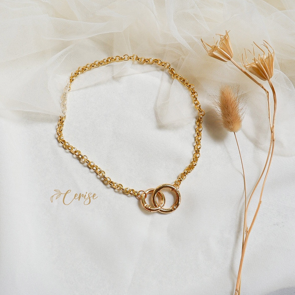 Zooey Necklace | Kalung rantai emas korea cantik aksesoris wanita trendy stylish