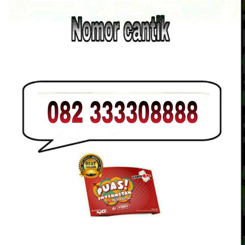 nomor cantik nomer kartu perdana Telkomsel as seri dobel qwartet limited edition keren murah 23 233 