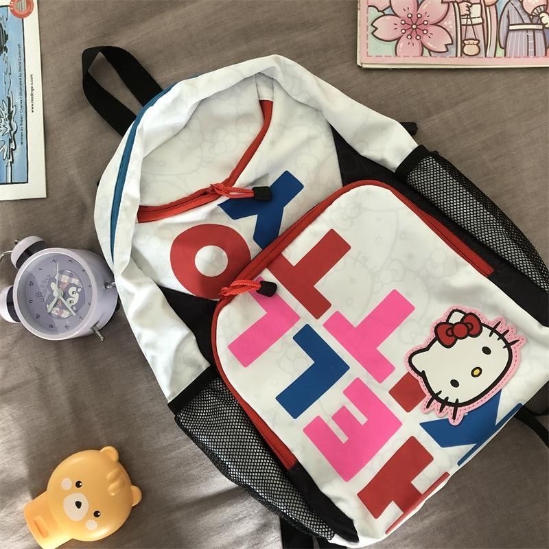 Sera Sanrio hellokitty tas sekolah kartun ransel wanita ransel kampus Mori niche liar pergi keluar ransel