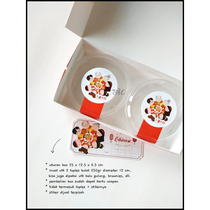 (Box.Yusheng) Box Bolu Gulung /Toples 250Gr Iamcili Cny Imlek Sincia