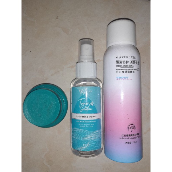 nego tipis KF SKIN SHIMMER Preloved Skincare (DAY CREAM & TONER) FREE LOTION SPRAY MAYCREATE