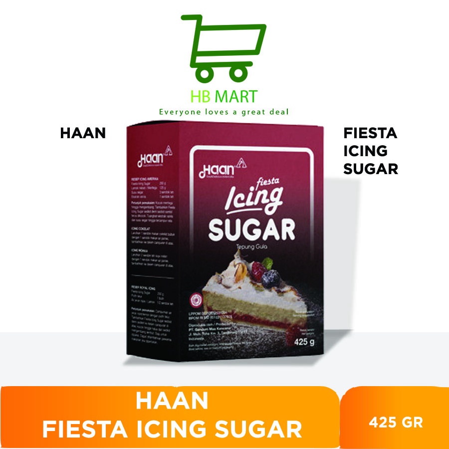 

HAAN Icing Sugar Fiesta 425 gram - Gula Halus - Powder Sugar 425gr