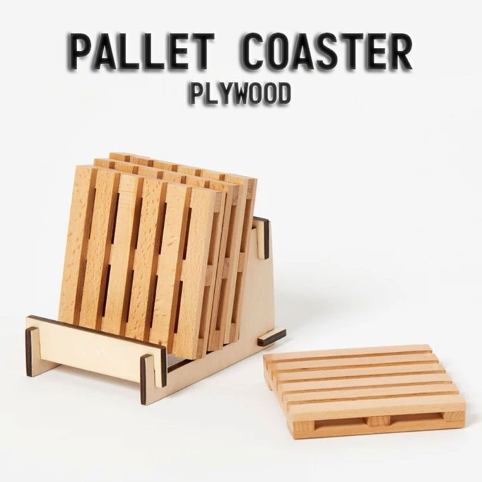 Pallete Coaster Plywood / Palet Tatakan Gelas Kayu / Alas Cangkir