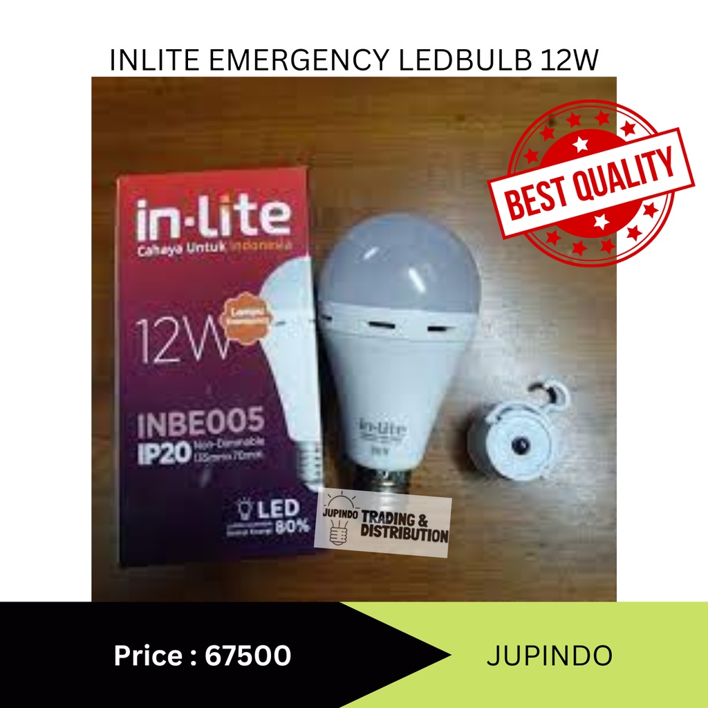 INLITE EMERGENCY LEDBULB 12W - emergency lamp - lampu emergency led - lampu emergency luby