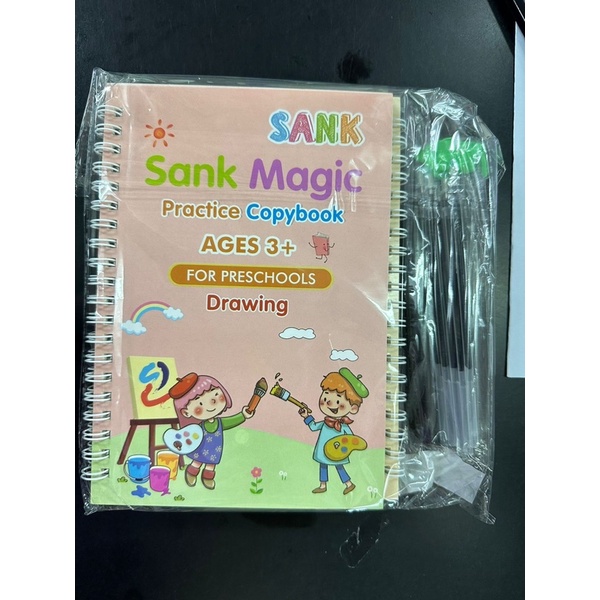 

SANK Magic Practice Book 1 SET ISI 4 BUKU + PULPEN/BUKU AJAIB BISA NGAPUS SENDIRI