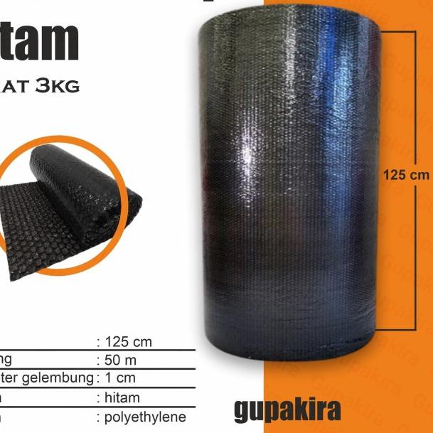 

Bubble Wrap Hitam Roll Tebal uk 50x125cm - Berat 3kg - Gupakira
