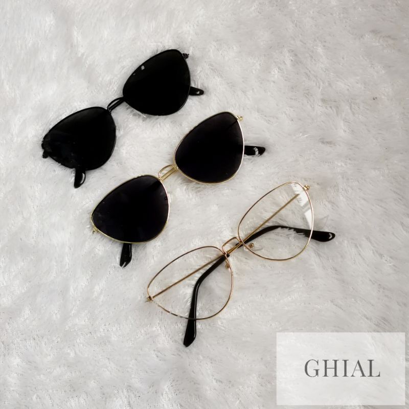 Kacamata Retro Cat Eye Frame Besi