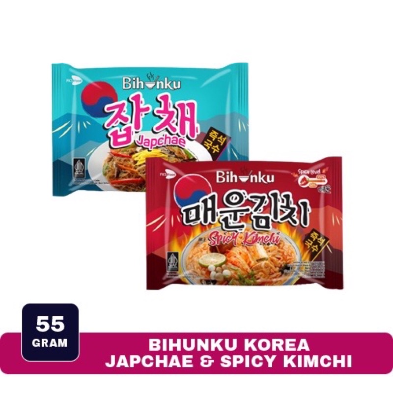 Bihunku Korea Spicy Kimchi Japchae 55 gram