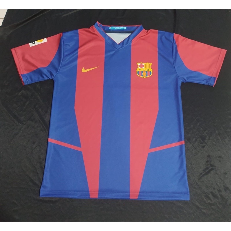 Jersey Barcelona 2002 2003 Full Printing Free Nama dan No Punggung