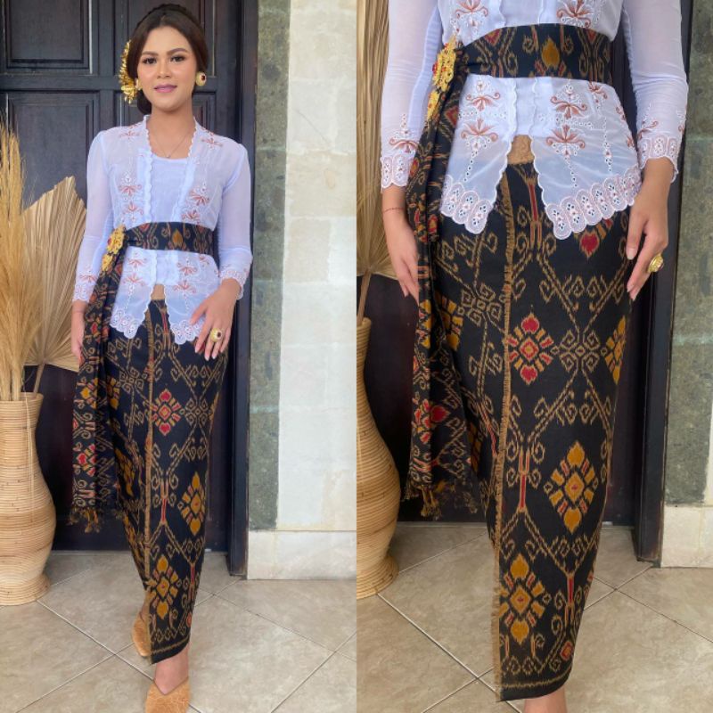 Kebaya Bali By Ani Kamen Endek Katun + Selendang