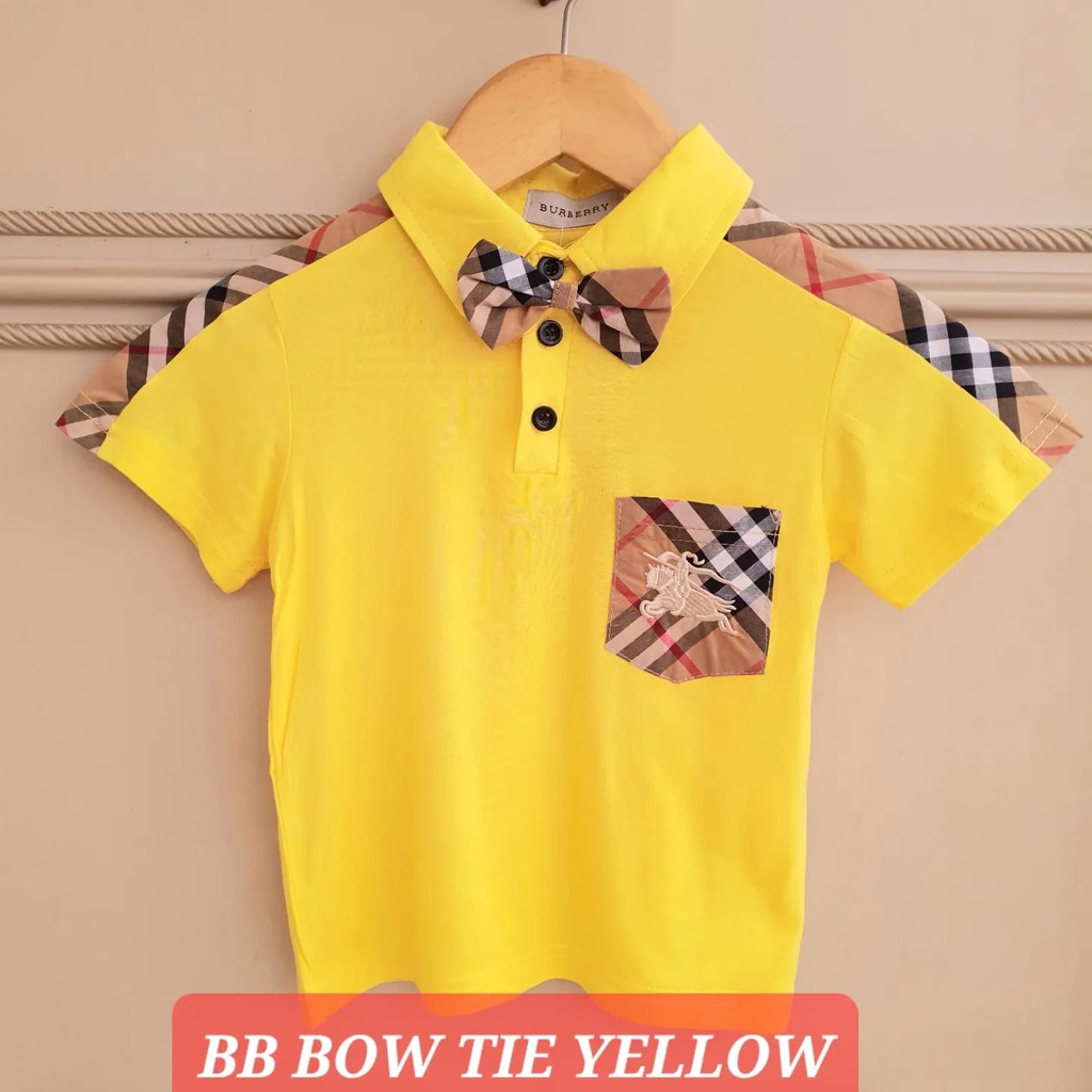 BAJUKIDDIE BB BOW TIE POLO TOP KAOS KERAH PESTA ANAK COWOK FASHION IMPORT