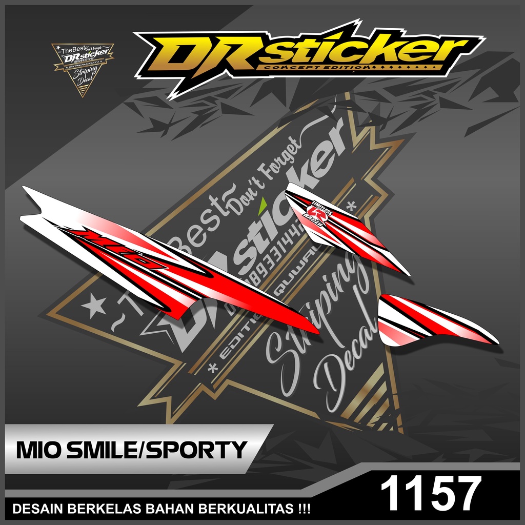 1157 STRIPING STICKER YAMAHA MIO SPORTY RACING STIKER SEMI FULL