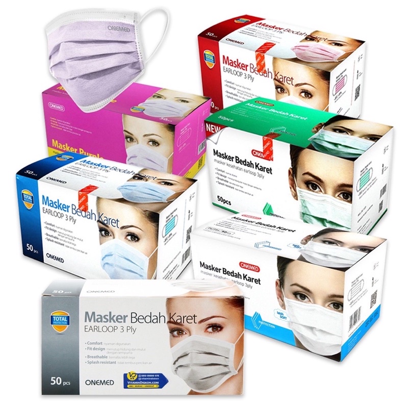 MASKER CAREION, MASKER ALKINDO, MASKER MOUSON, MASKER DUCKBIL MASKER ONEMED ISI 50