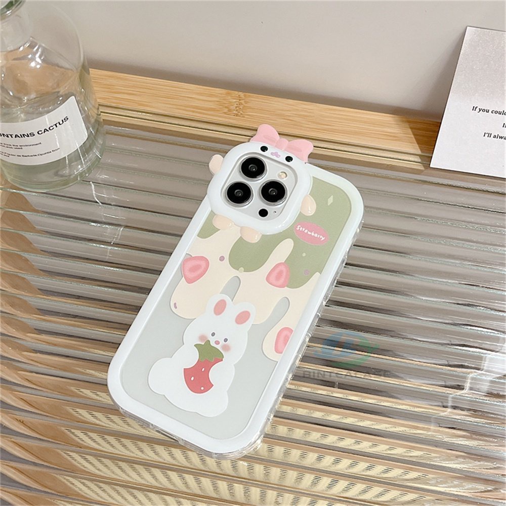 Case Desain Kelinci Dan Keju Strawberry Untuk VIVO Y16 Y22 Y35 Y33S Y21T Y21S Y33S Y12 Y15 Y17 Y12S Y12S Y15S Y15A Y20S Y19 Y91C Y25 Y30 Y50A Y25