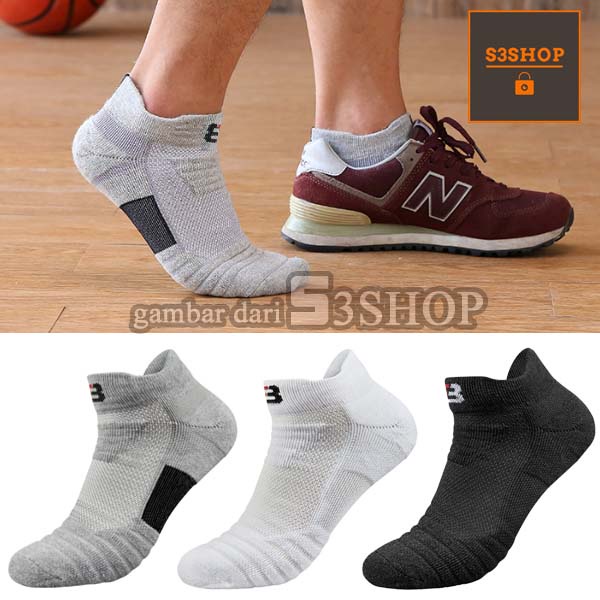 Kaos Kaki Pendek Olahraga Basket Fitness Gym Sports Premium Ankle Socks Tebal