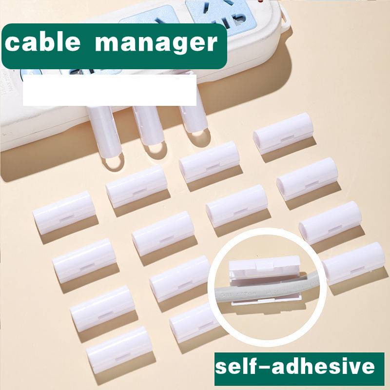 Data Line Manager Cord Holder Wall Wire Manager Data Line Organizer Penggulung Kabel USB Desktop Tidy Klip Pengatur Kabel Universal Cable Organizer