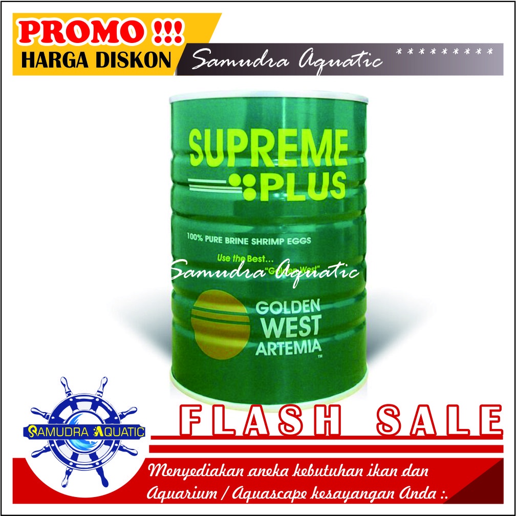 Artemia Supreme Plus | Golden West Artemia | Daya Tetas Tinggi | Makanan Vitamin Ikan dan Udang