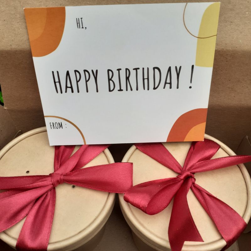 

Brownies bite Spesial Hampers Free Box Kartu Ucapan Pita