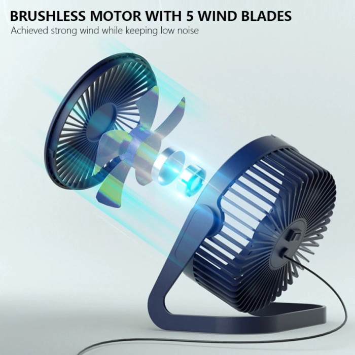 fmfit Kipas Angin Meja Portable USB Powered Minimalis Lipat Dekorasi Rumah