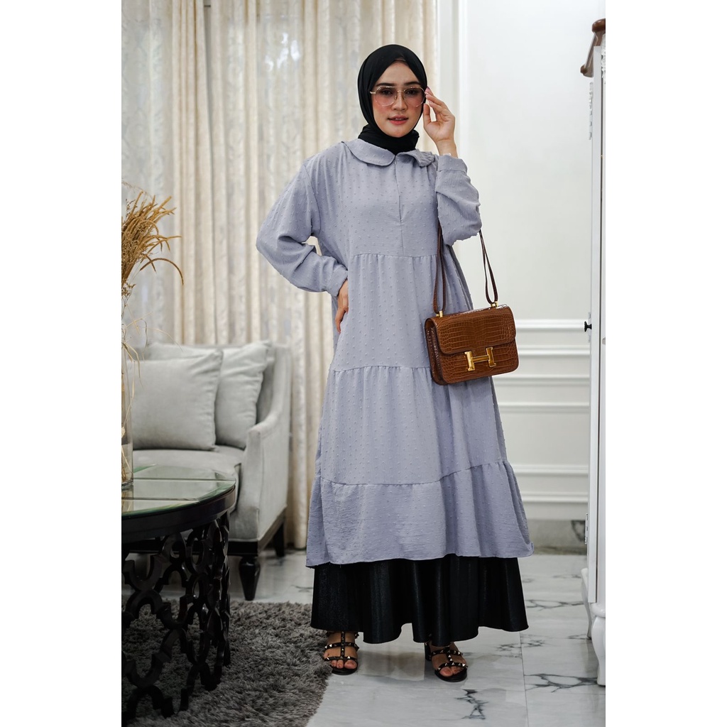 PIK - Tunik Gamia (KERAH BULAT) /Mini Dress Muslim/ Pakaian Wanita/ Tunik Jumbo