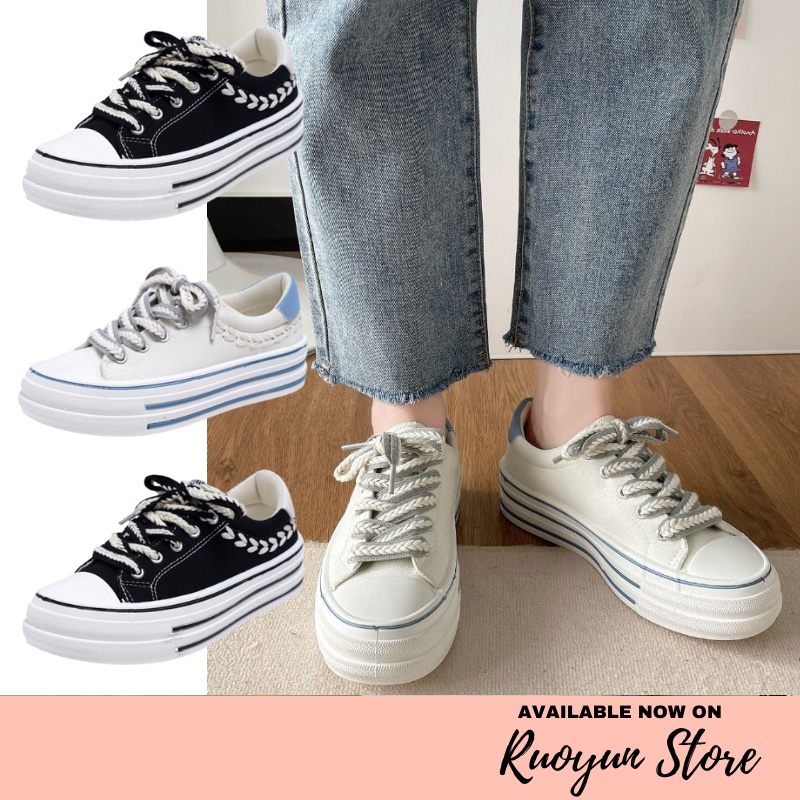 RYX - Cassie Feather Sepatu Sneakers Tali Wanita Fashion Casual / Olahraga - Import Ori