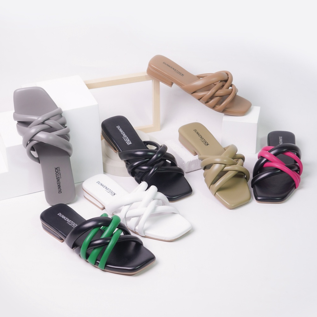 DUNKENSTOCK ANNA Sandal wanita casual sendal teplek slop model silang nyaman