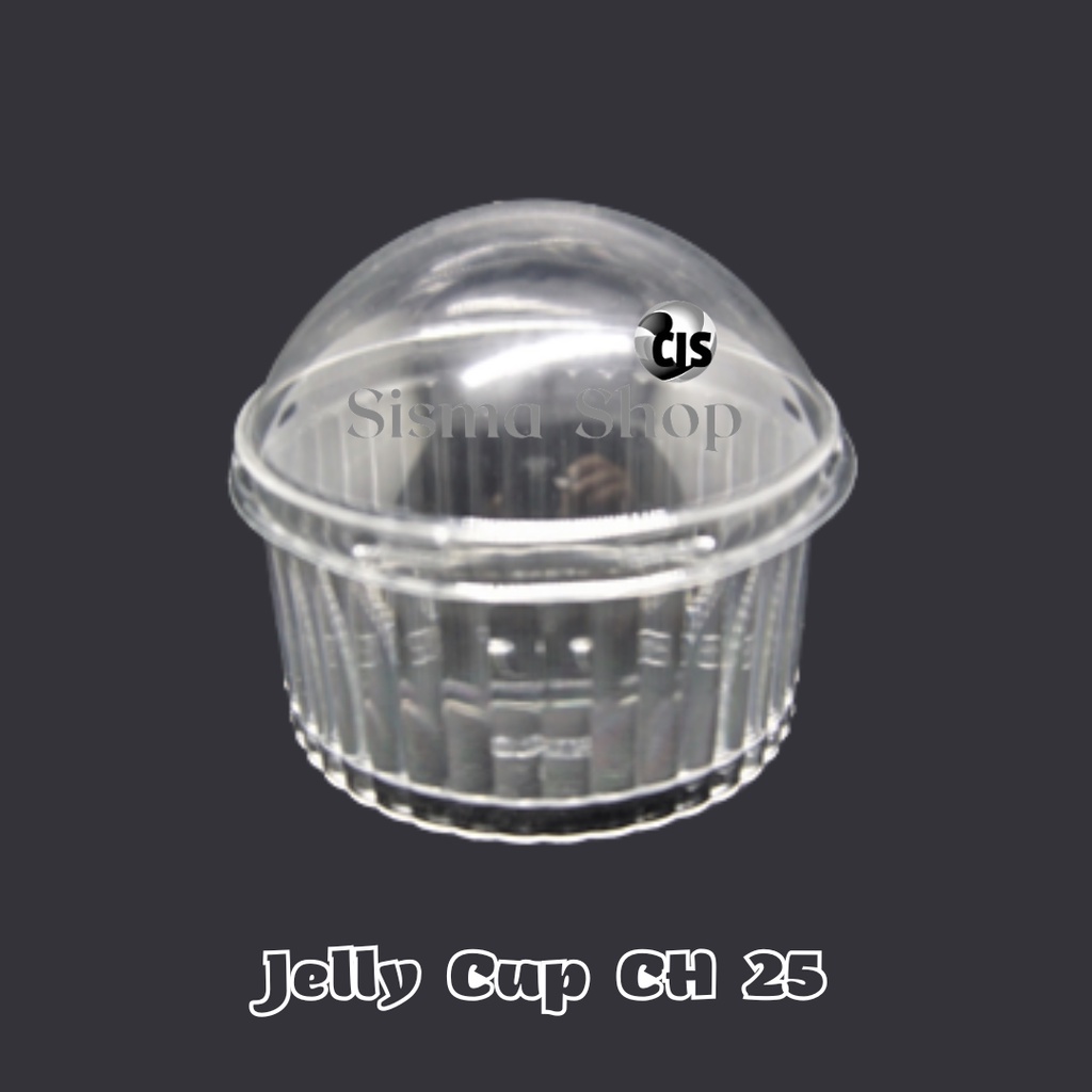 Jual Jelly Cup CH 25 / Gelas Pudding CH25 + Tutup 140 ml (Paket 10 Pcs