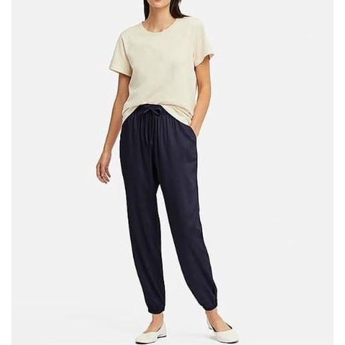 UNIQLO DRAPE PANTS / JOGGER PANTS / CELANA UNIQLO [ORIGINAL] - L Ungu