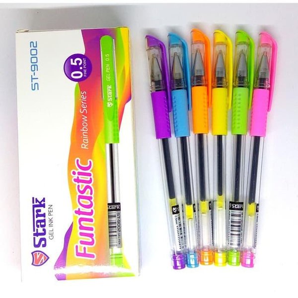 

1LUSIN PULPEN GEL PEN JEL PELANGI STARK FUNTASTIC SIZE 0.5MM