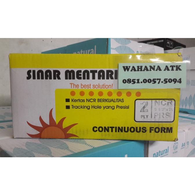 

HOT PROMO Continuous form Sinar mentari 9,5 x 11: 2 rangkap 2