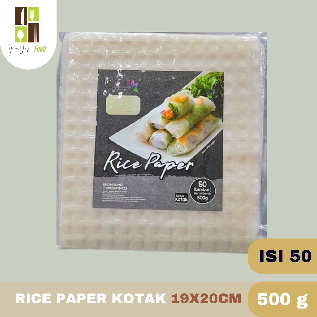 Rice Paper Kotak Kulit Transparant Lumpia Vietnam