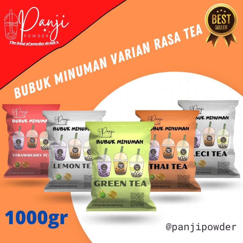 bubuk minuman rasa tea 1kg serbuk minuman aneka rasa bubuk minuman kekinian powder minuman tea 1kg