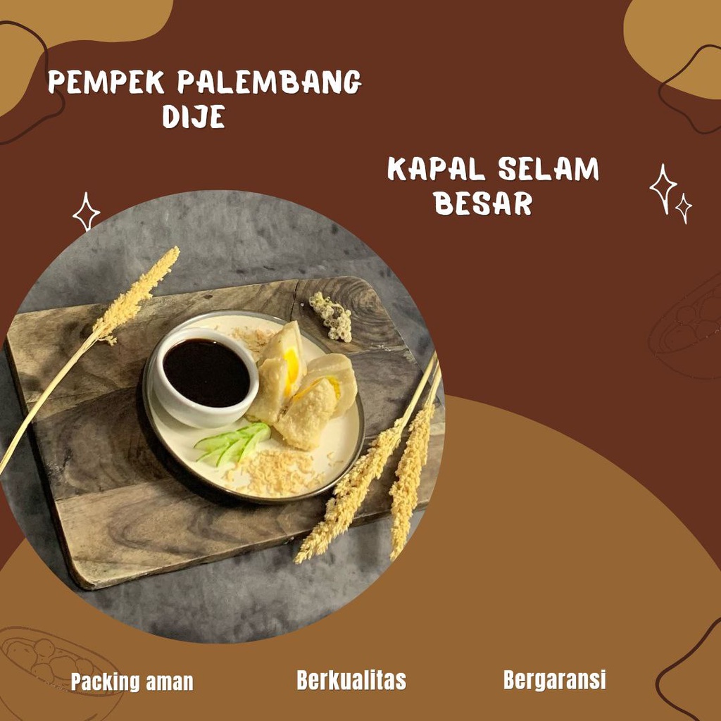 Pempek Palembang Asli Dije Empek Empek Kapal Selam Besar Telur Isi 1 Pcs Original Makanan Ringan