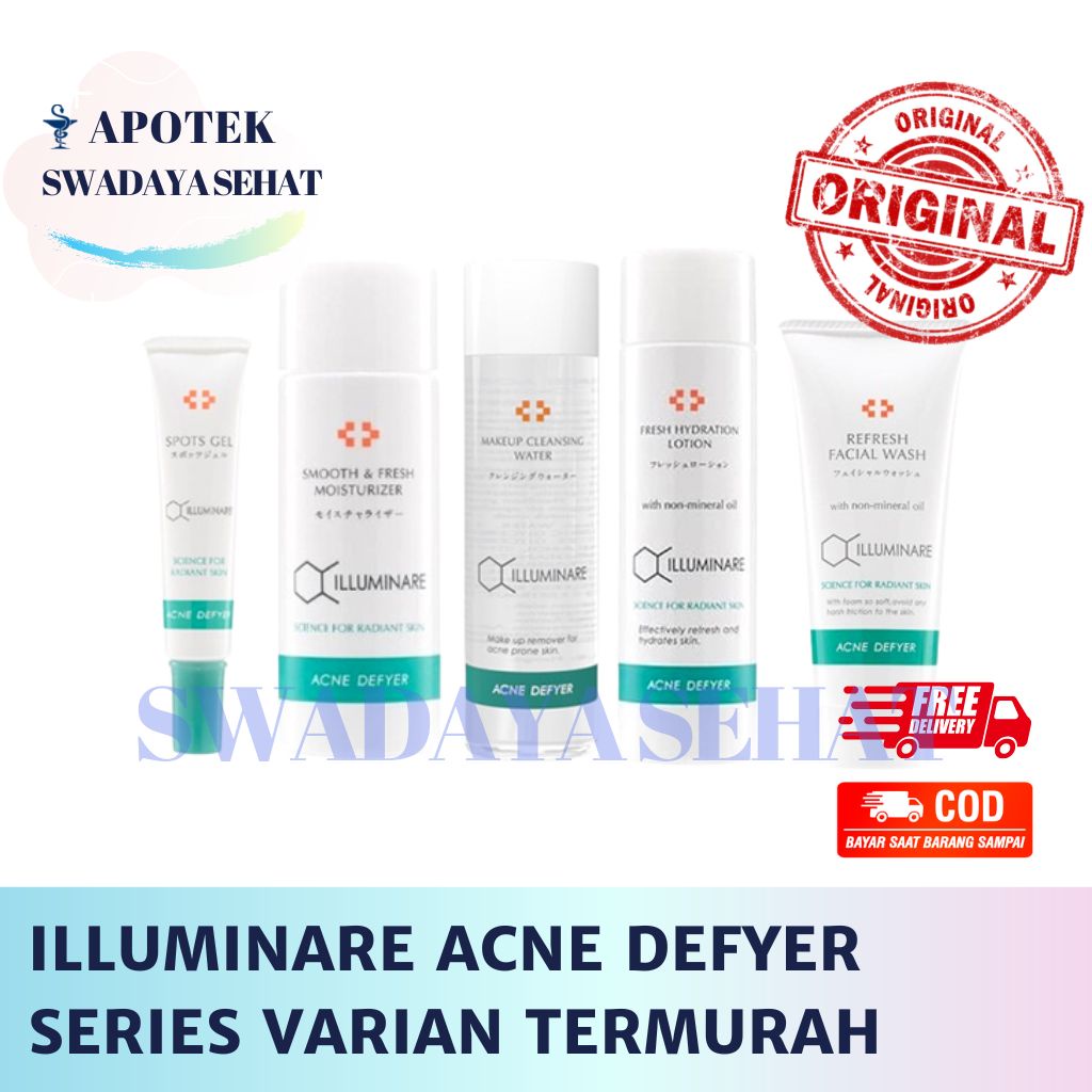 ILLUMINARE ACNE DEFYER Series Varian Facial Wash - Hydrating Lotion - Makeup Cleansing Water- S&amp;F moisturizer - Spot Gel