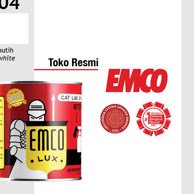 Emco Lux Cat Kayu & Besi 1kg - Putih - 1 kg