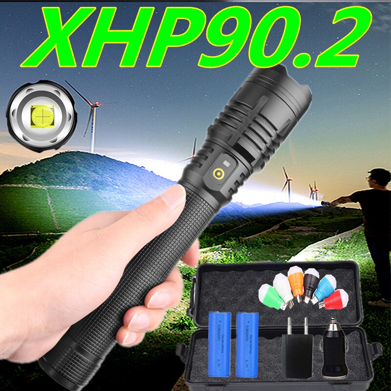 SENTER LED SUPERTERANG USB RECHARGE XHP90.2 2x18650 SETER LED USB SUPERTERANG XHP90.2 2x18650 + EU A