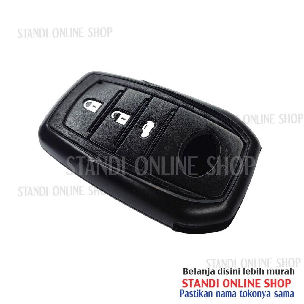 Sarung Kunci Silikon Remote Cover Carbon Smartkey Toyota All New Fortuner