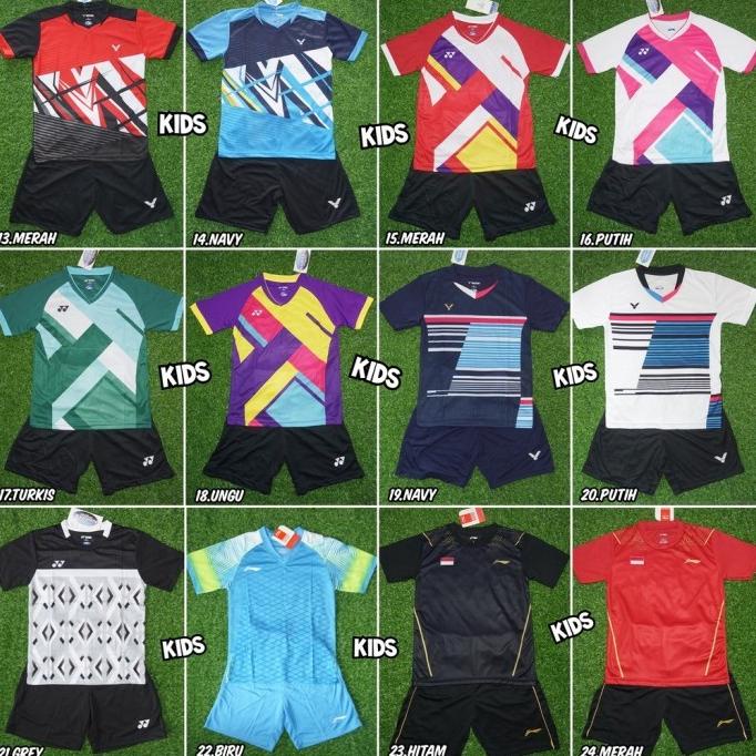 Baju Jersey Badminton Anak Yonex Lining model Terbaru