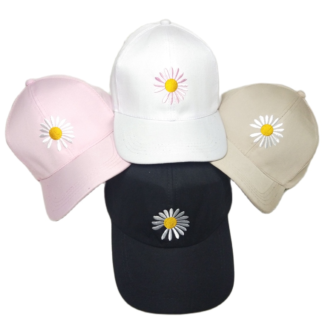 

Topi Baseball Bordir Bunga Daisy Korean Style / Topi Bordir