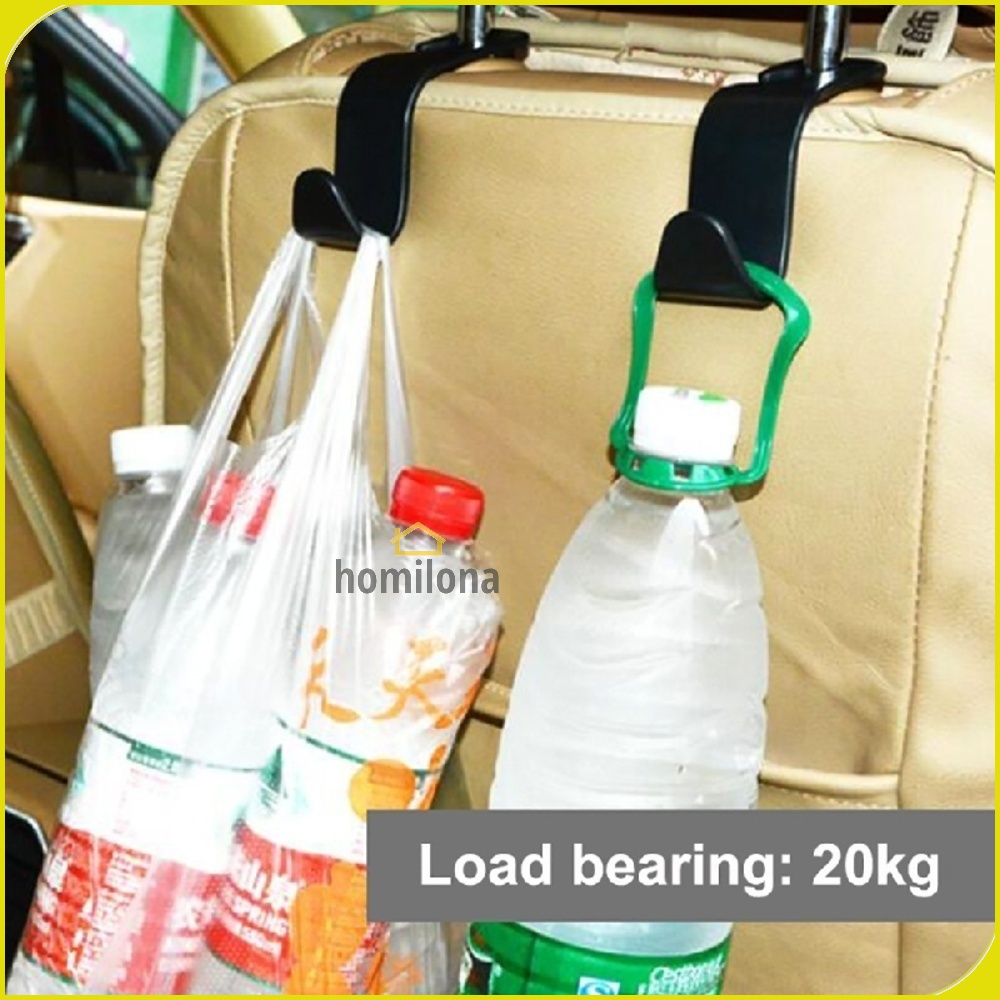 Gantungan Organizer Barang Mobil Headrest Hook 1 PCS A219C Black