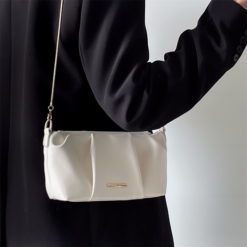 Suhao lipit tas awan wanita 2022 baru desain ceruk rantai kelas atas tas persegi kecil tas messenger satu bahu cocok untuk semua