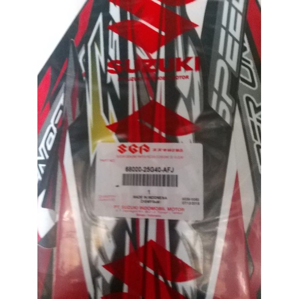 Striping set Satria Fu 150 cc sgp red titan black 2012