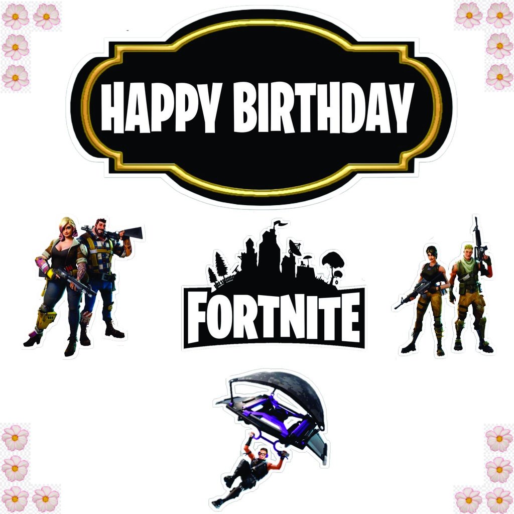 

TOPPER CAKE ULANG TAHUN / HIASAN KUE FORTNITE AENBAG TOPER KERTAS