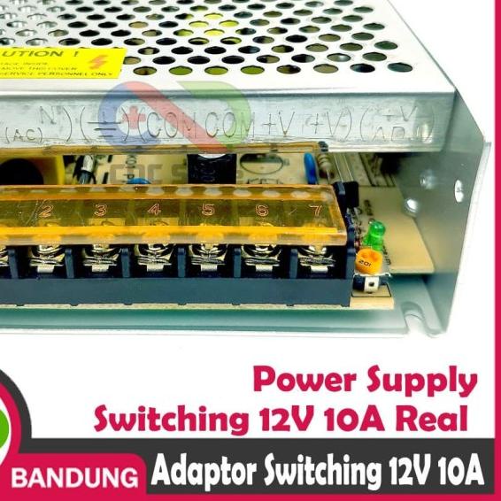 ADAPTOR 12V 10A POWER SUPPLY SWITCHING JARING PELTIER CCTV LED STRIP