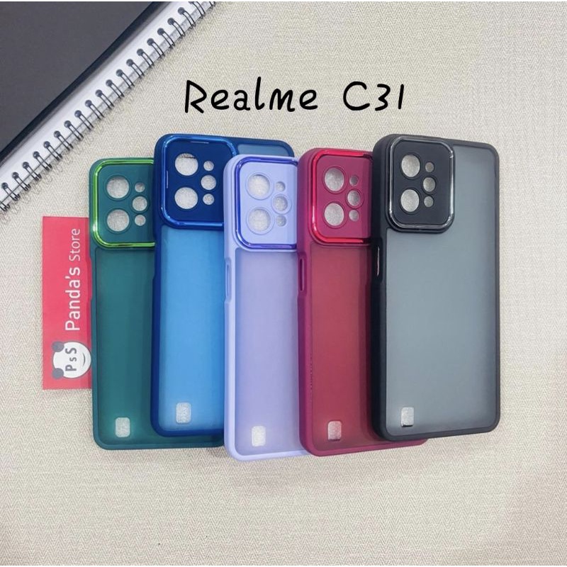 Case Realme C31 Metal Chrome Softcase Dove Premium Luxury PSS