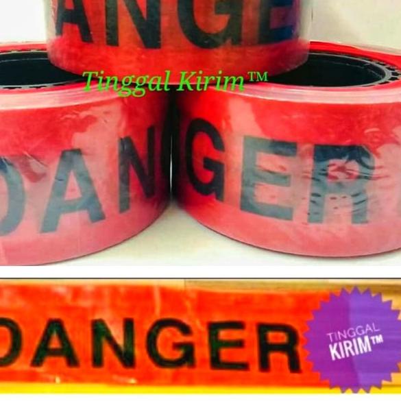 

police line barricade tape "DANGER" ukuran 3" x 300 meter