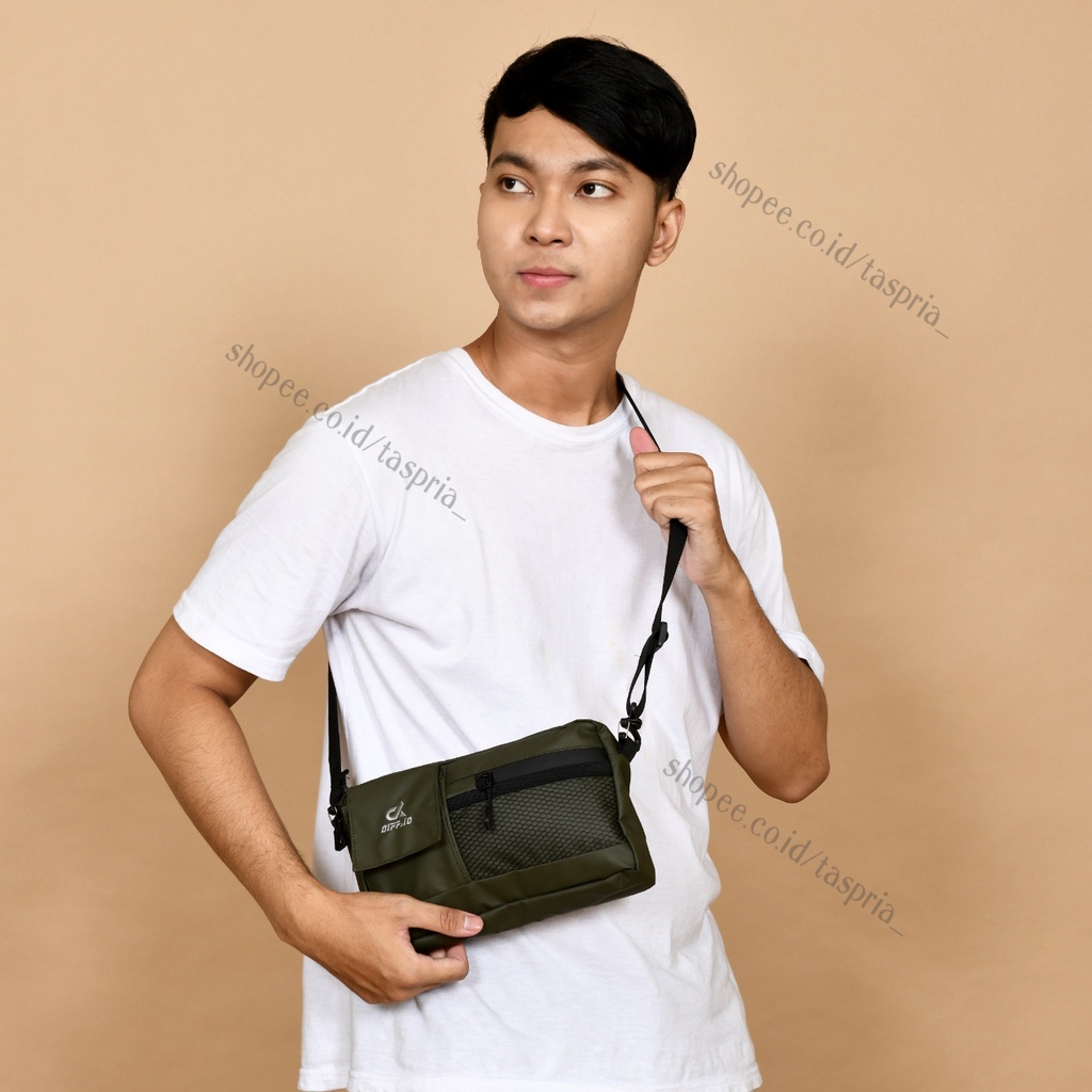 Diff.id - Tas Selempang Pria LEXUS Sling Bag Clutch Bag Cowok Waterproof Hand Bag Anti Air Sling Bag Kulit Waistbag Terbaru