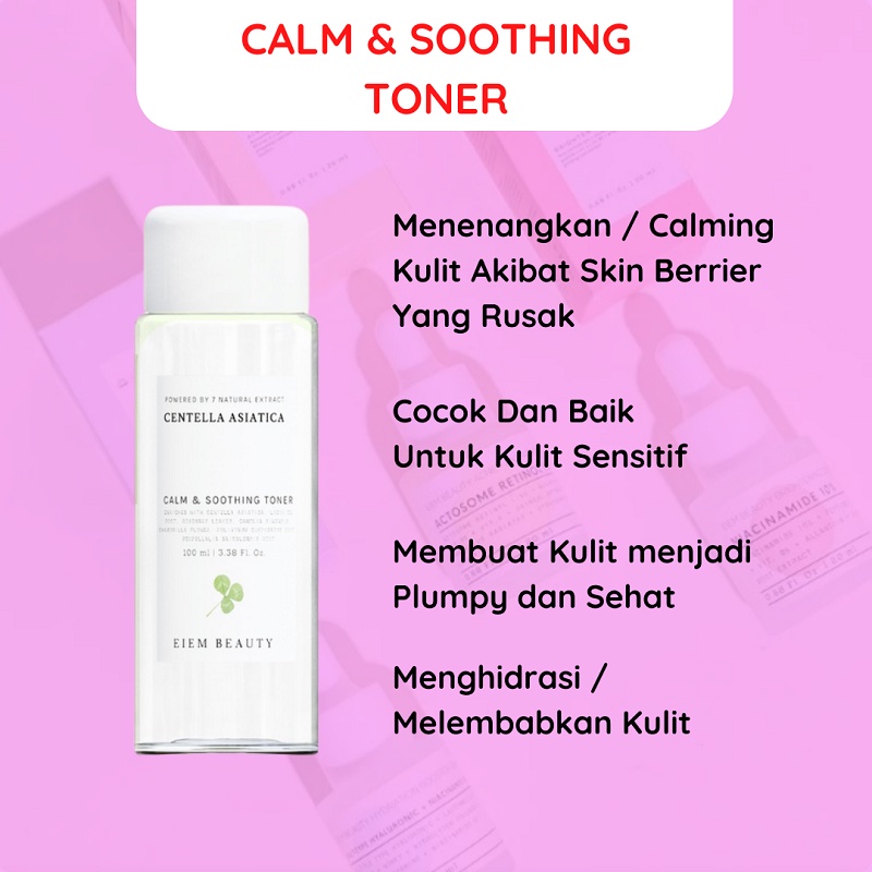 Eiem Beauty Water Bank Moisturizer Water Bank Moisture Gel Serum Retinol Niacinamide Brightening Hyaluronic Acne Hydration Booster Serum Toner Eiem Beauty Original Bpom